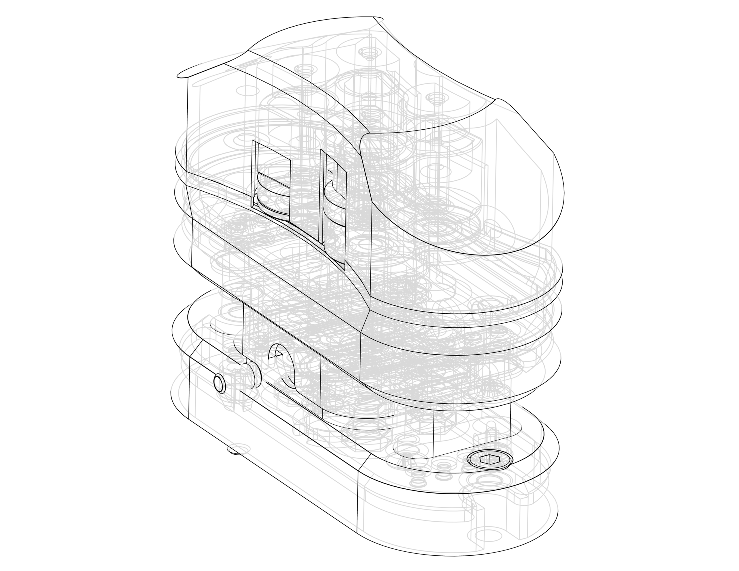 In-line optical density meter.