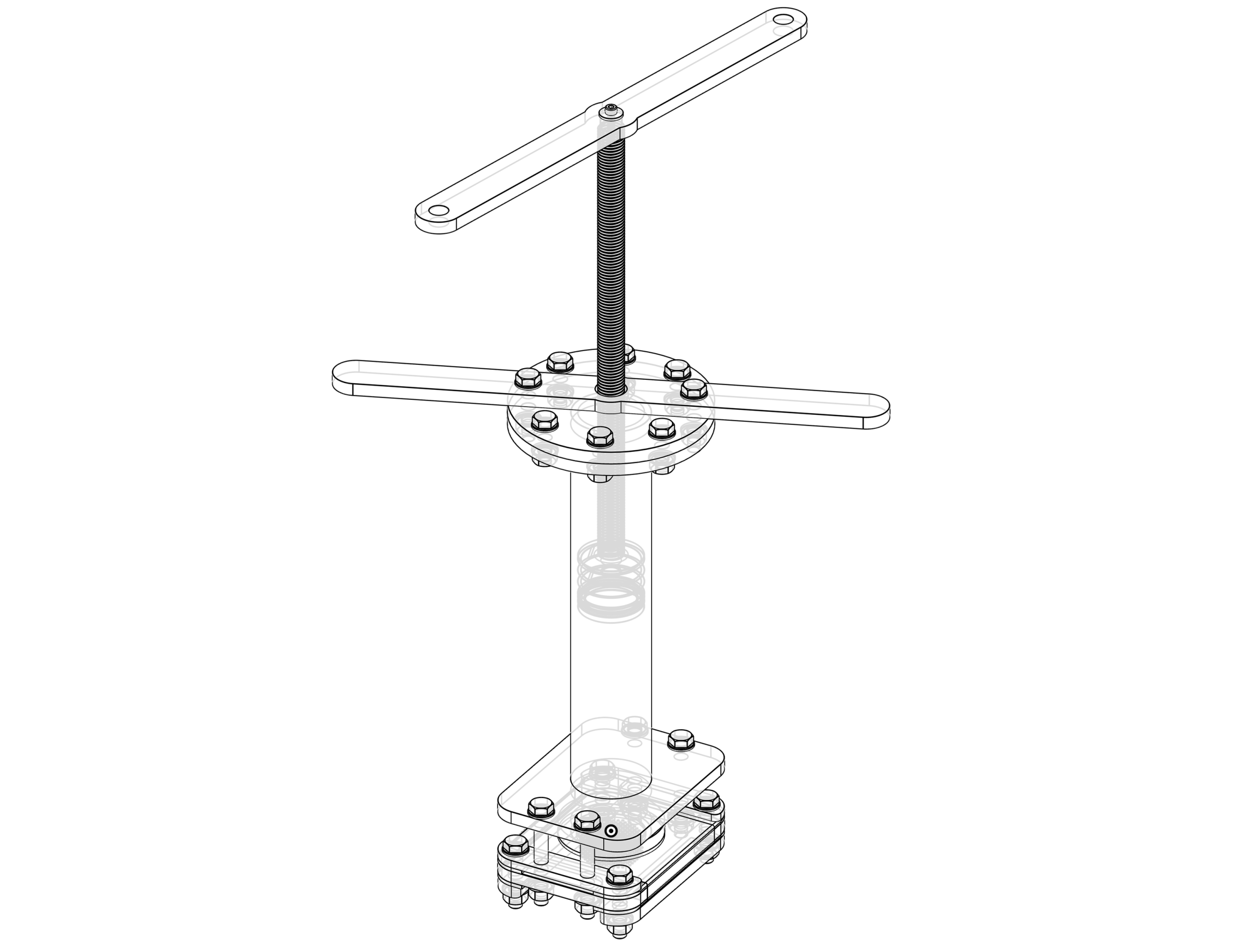 5 litre hand cranked filter press