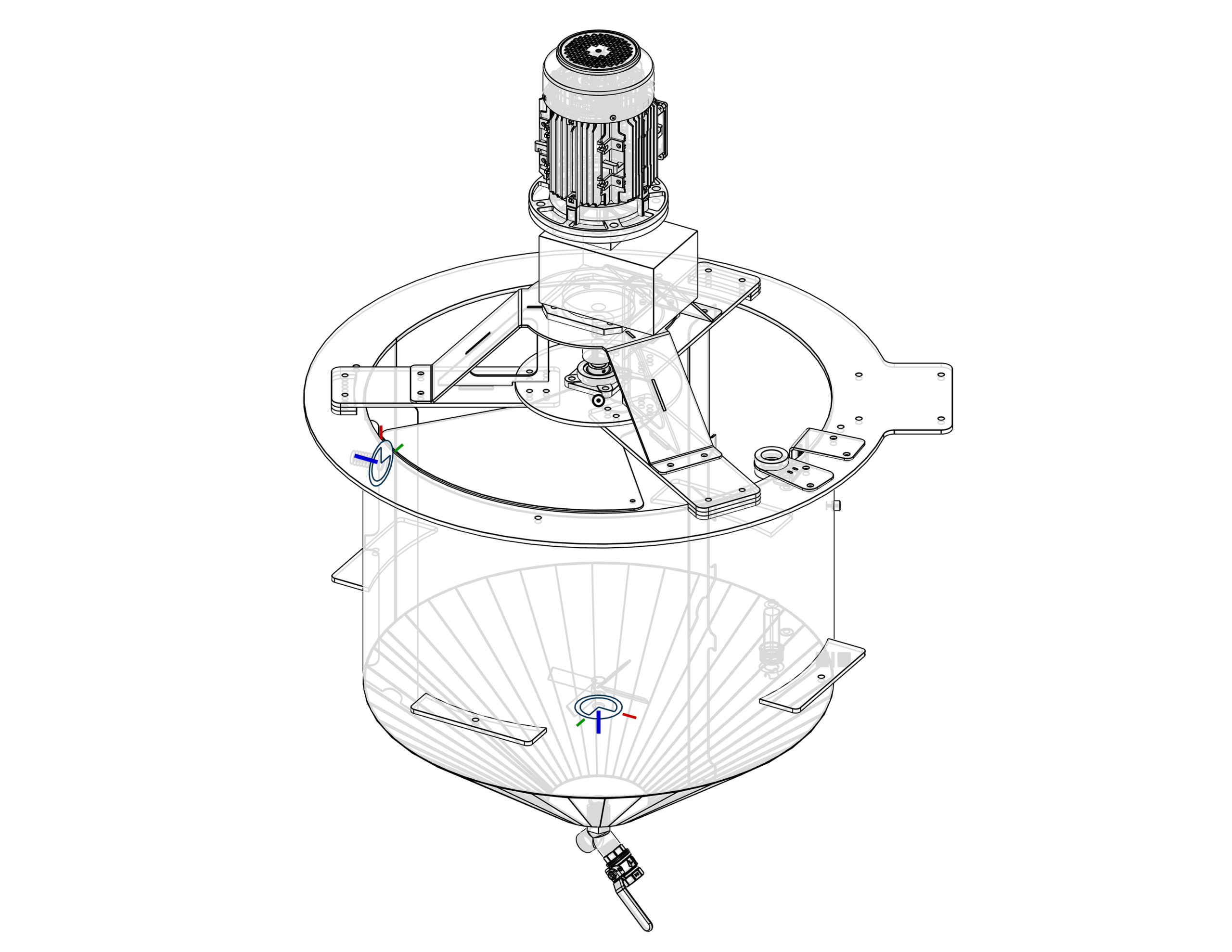 300L Reaction tank with closed loop PH control