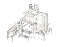 Pilot plant for mesoporous silica production