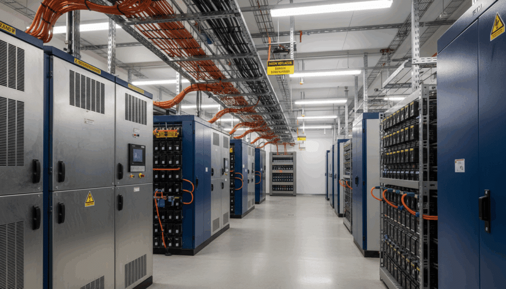 Data hall switch gear and transformers.