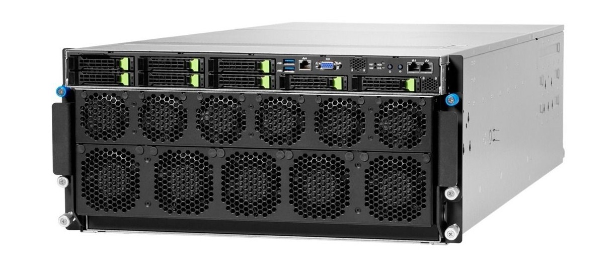 HPE Cray XD670 GPU server, a rack-mounted chassis with front drive bays and an array of cooling fans.